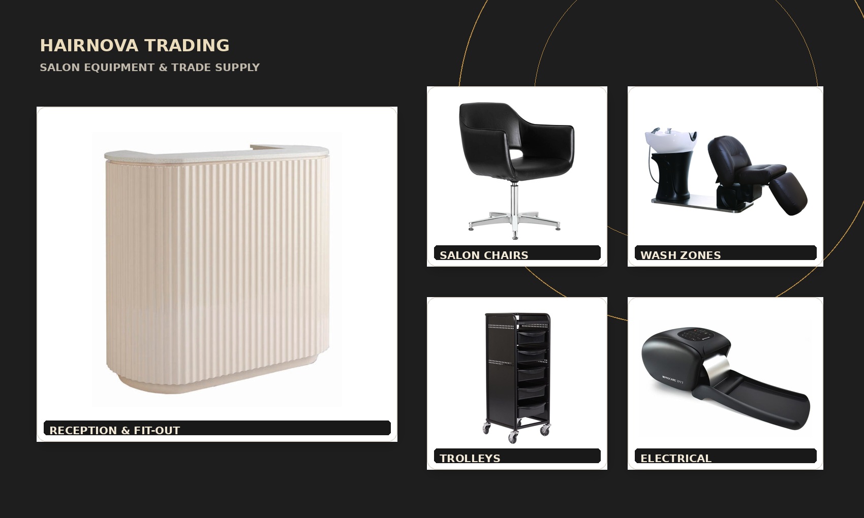 Hairnova Trading salon equipment product range