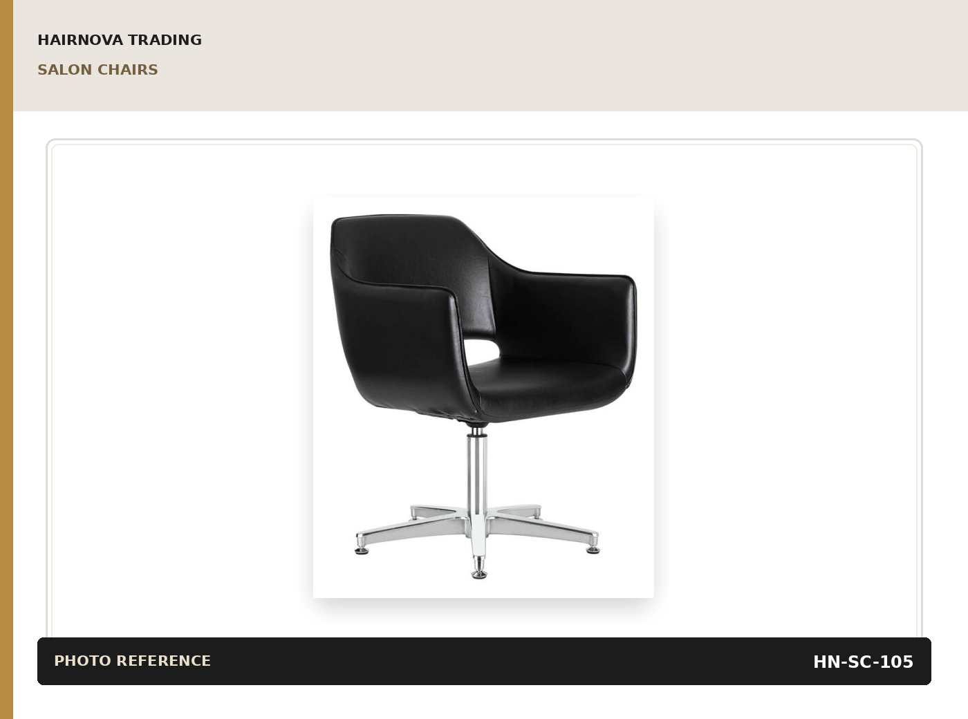 Beige Styling Chair — Gold Detail catalogue product image