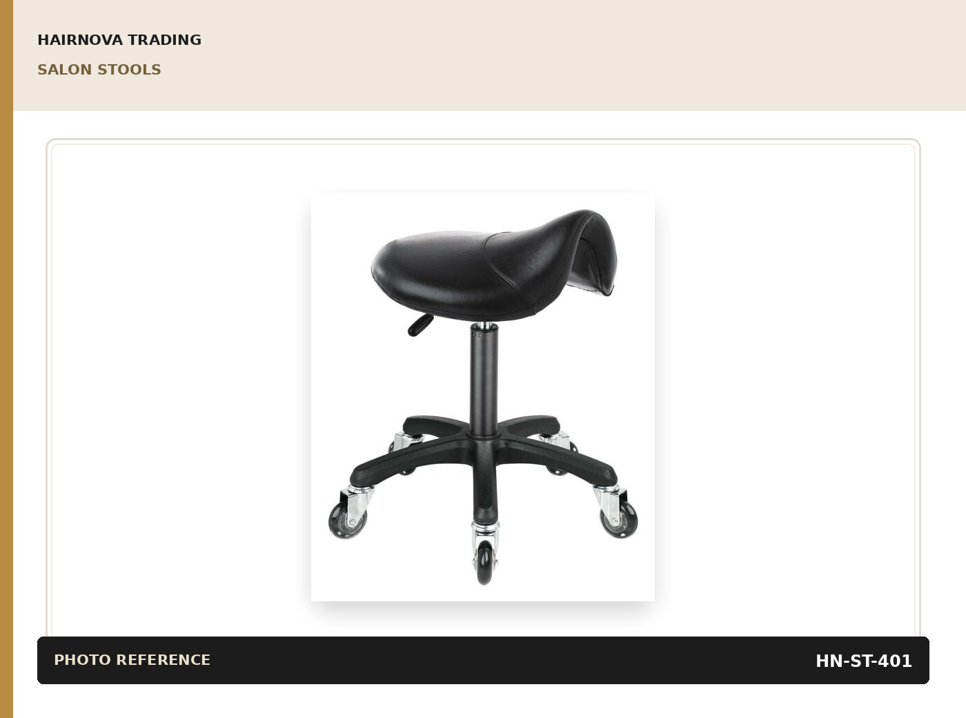 Black Saddle Salon Stool catalogue product image