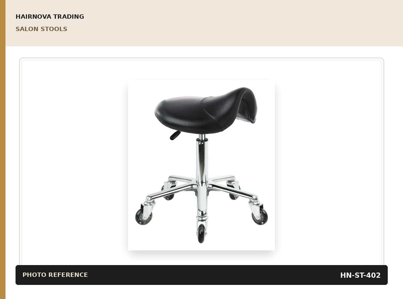 Black Saddle Stool — Aluminium Base catalogue product image