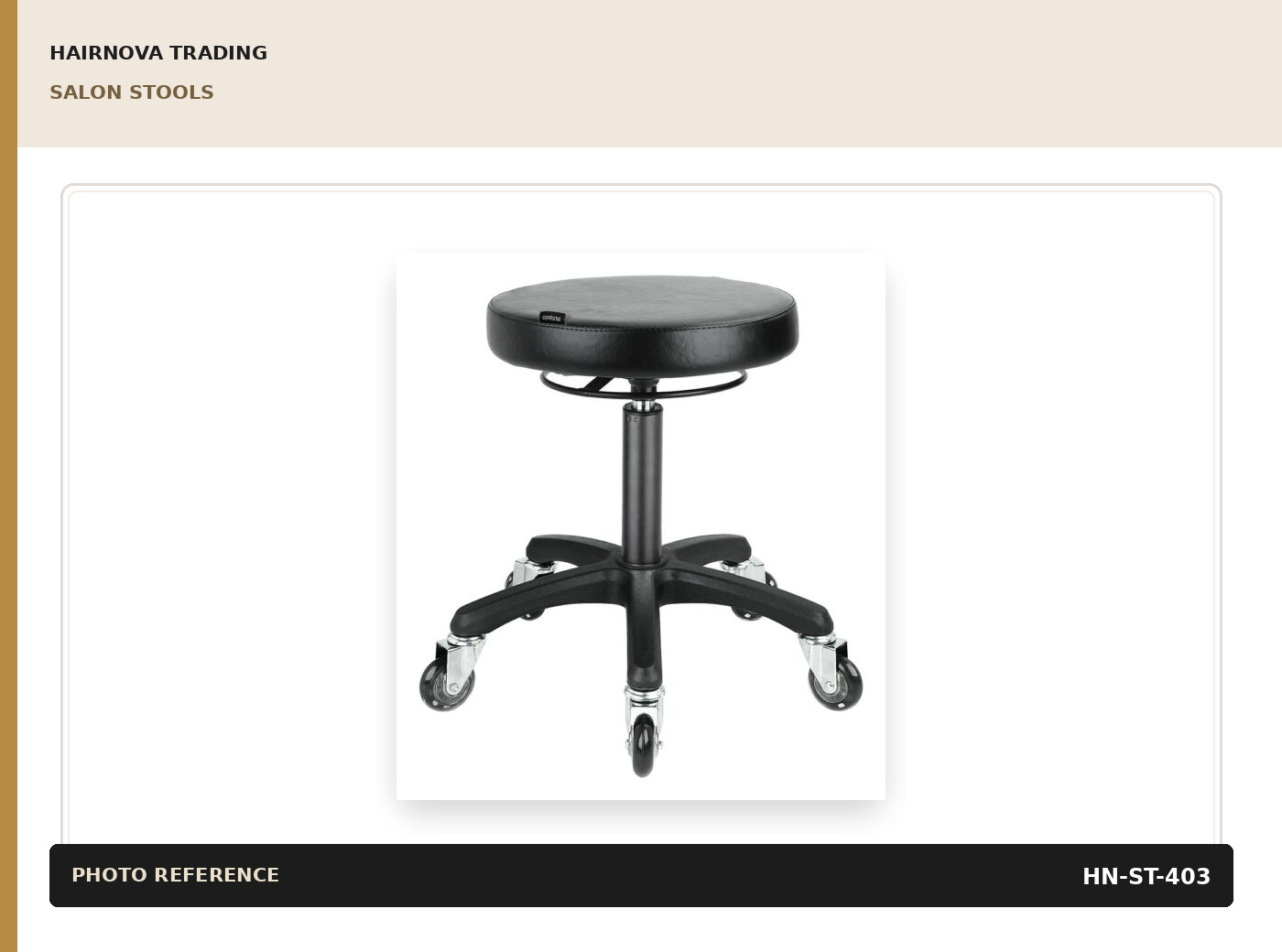 Black Round Salon Stool catalogue product image