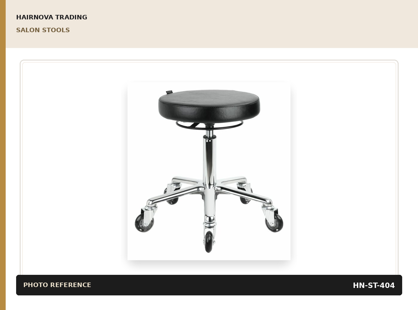 Black Round Stool — Aluminium Base catalogue product image