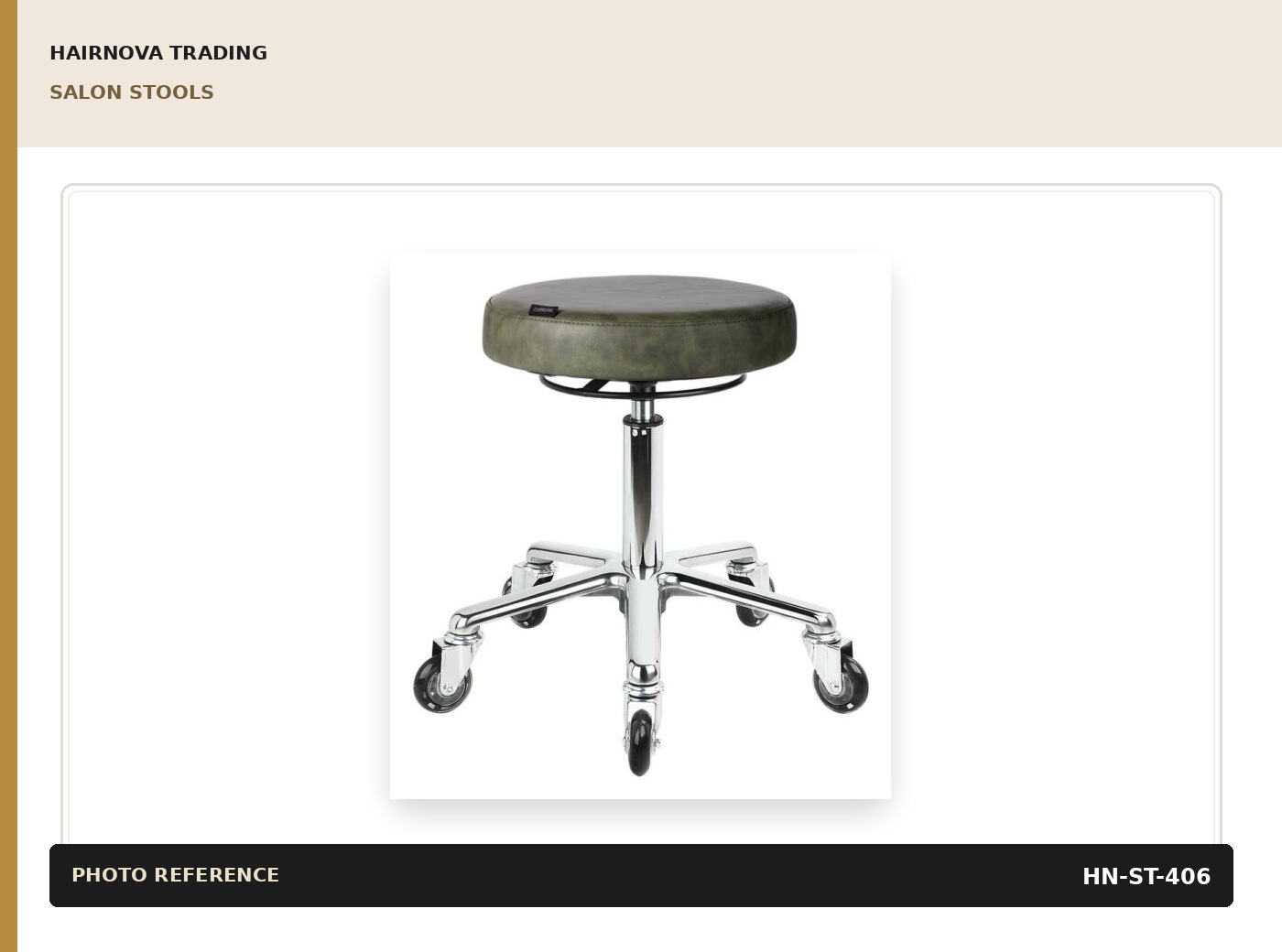 Sage Green Stool — Aluminium Base catalogue product image
